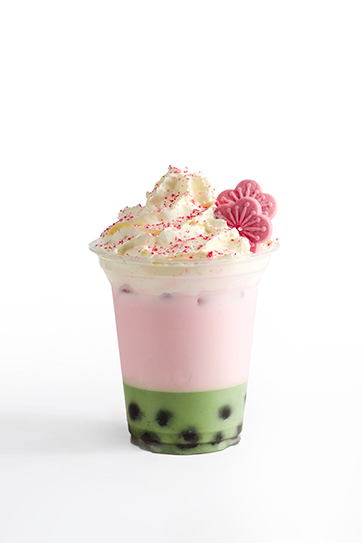 抹茶櫻花紅豆乳